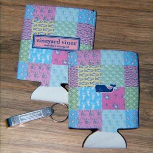 Vineyard vines beer koozie and beer opener